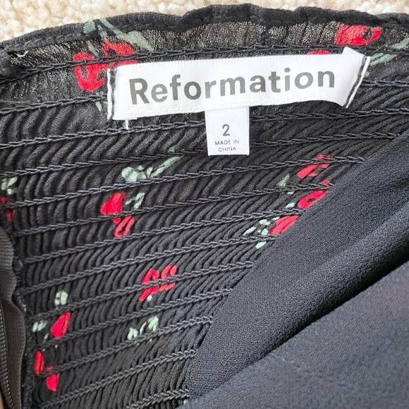 Reformation juliette Dress   👗black cherry AUTHENTIC - Picture 12 of 15